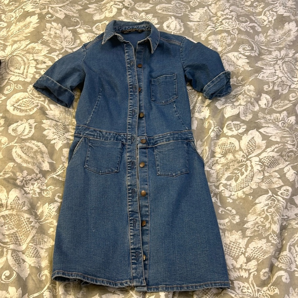 LIKE NEW ZARA DENIM DRESS SIZE XS